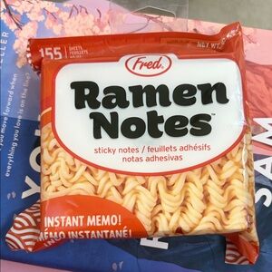 Fred Ramen Notes Sticky Notes - Yellow and Orange Noodle Pack